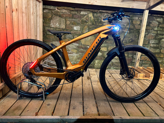 2024 Bianchi E-OMNIA X TYPE Unisex Hybrid MTB 120mm Suspension, 250W Battery, 90Nm Motor