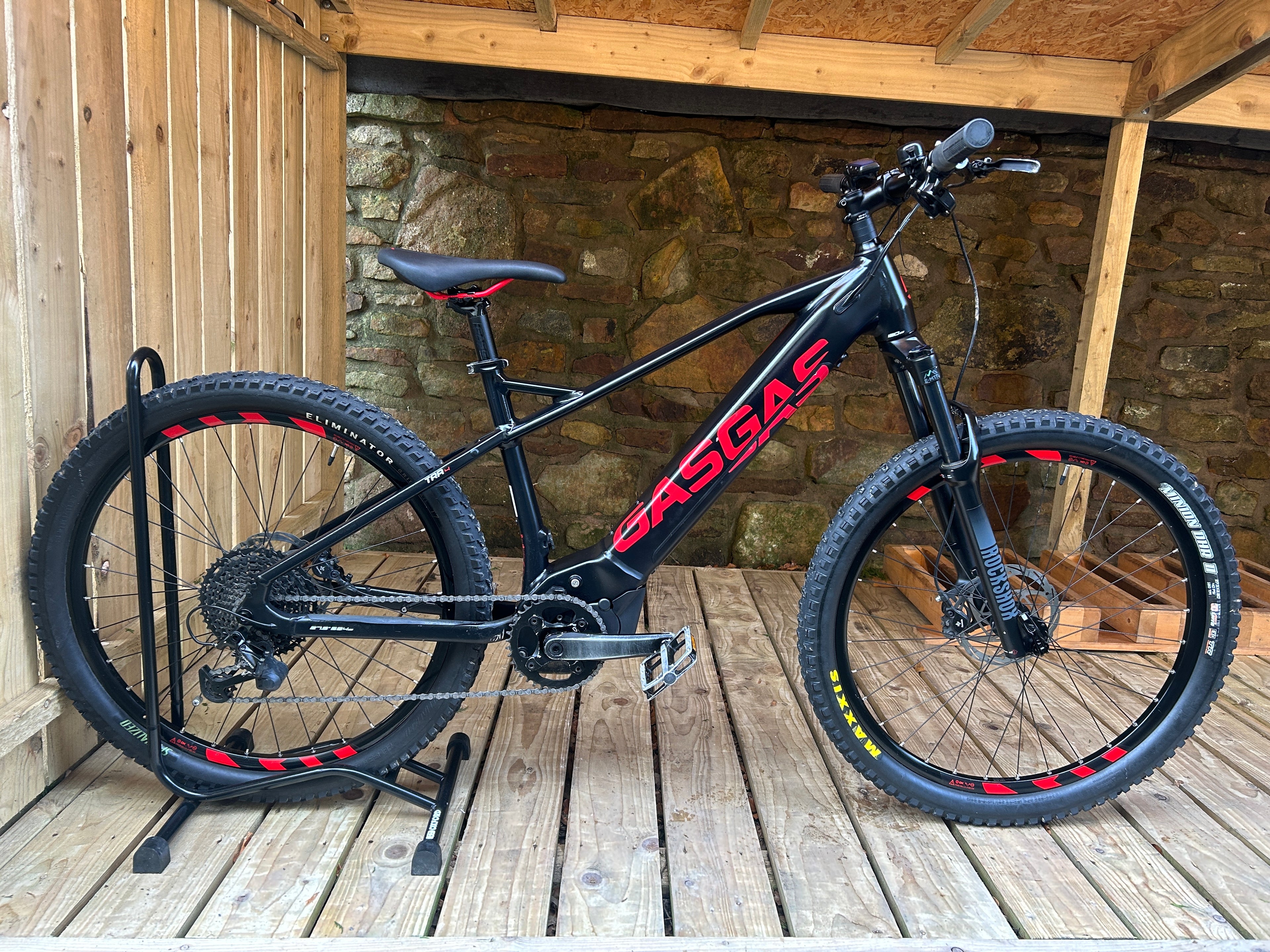 GasGas TRA 4 Hardtail Electric Mountain Bike in Black/Red EX HIRE BIKES (Small, Medium, Large Available)